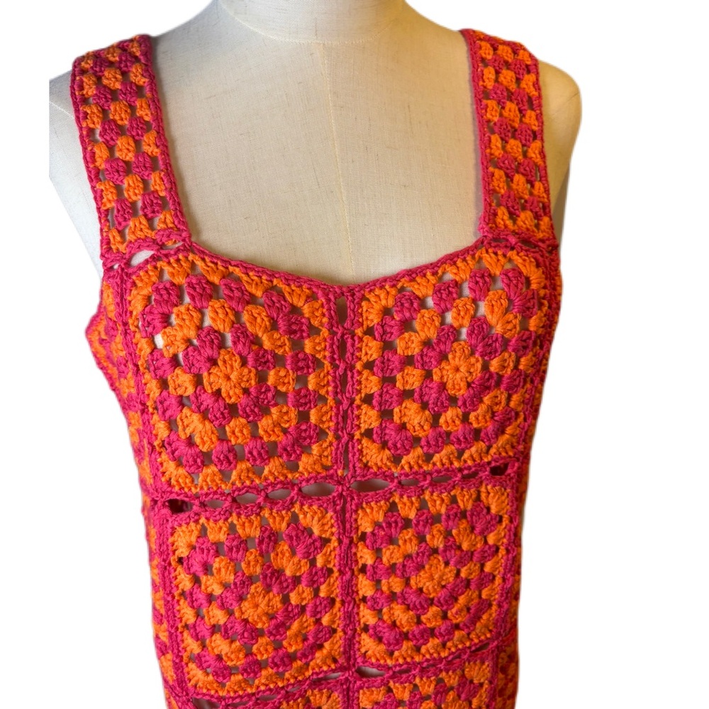 VICI Collection Solana Patchwork Crochet Mini Dre… - image 6